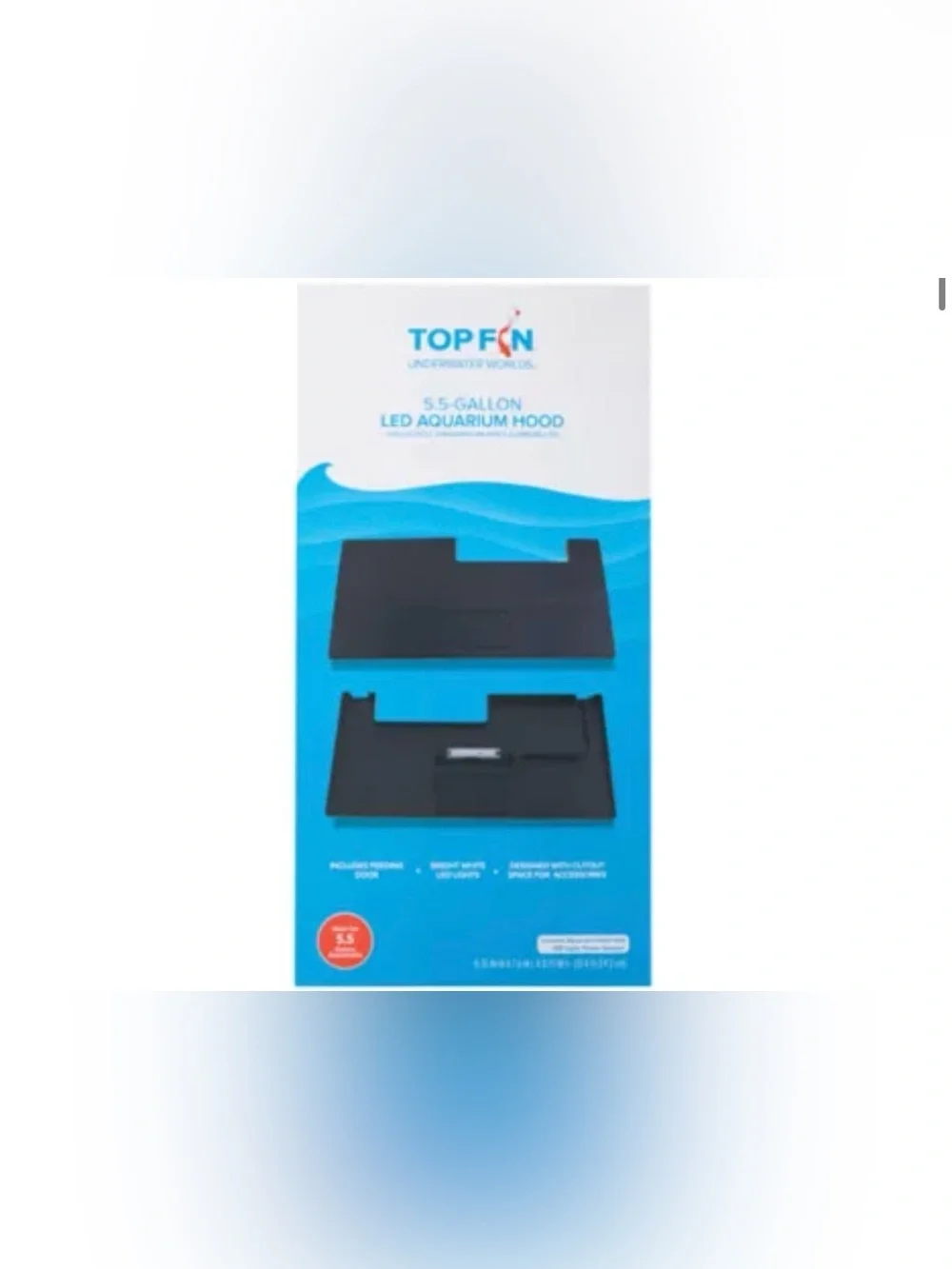 Top Fin® LED Aquarium Hood - LED Fish Tank Hood - 5.5 Gallon
